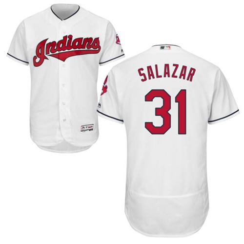 Indians #31 Danny Salazar White Flexbase Authentic Collection Stitched MLB Jersey